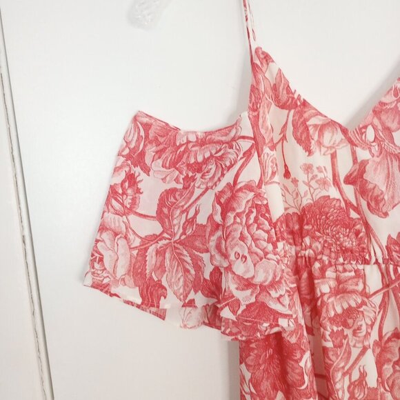 Loft Maternity Pink Floral Toile Off-Shoulder Dress - Picture 5 of 10